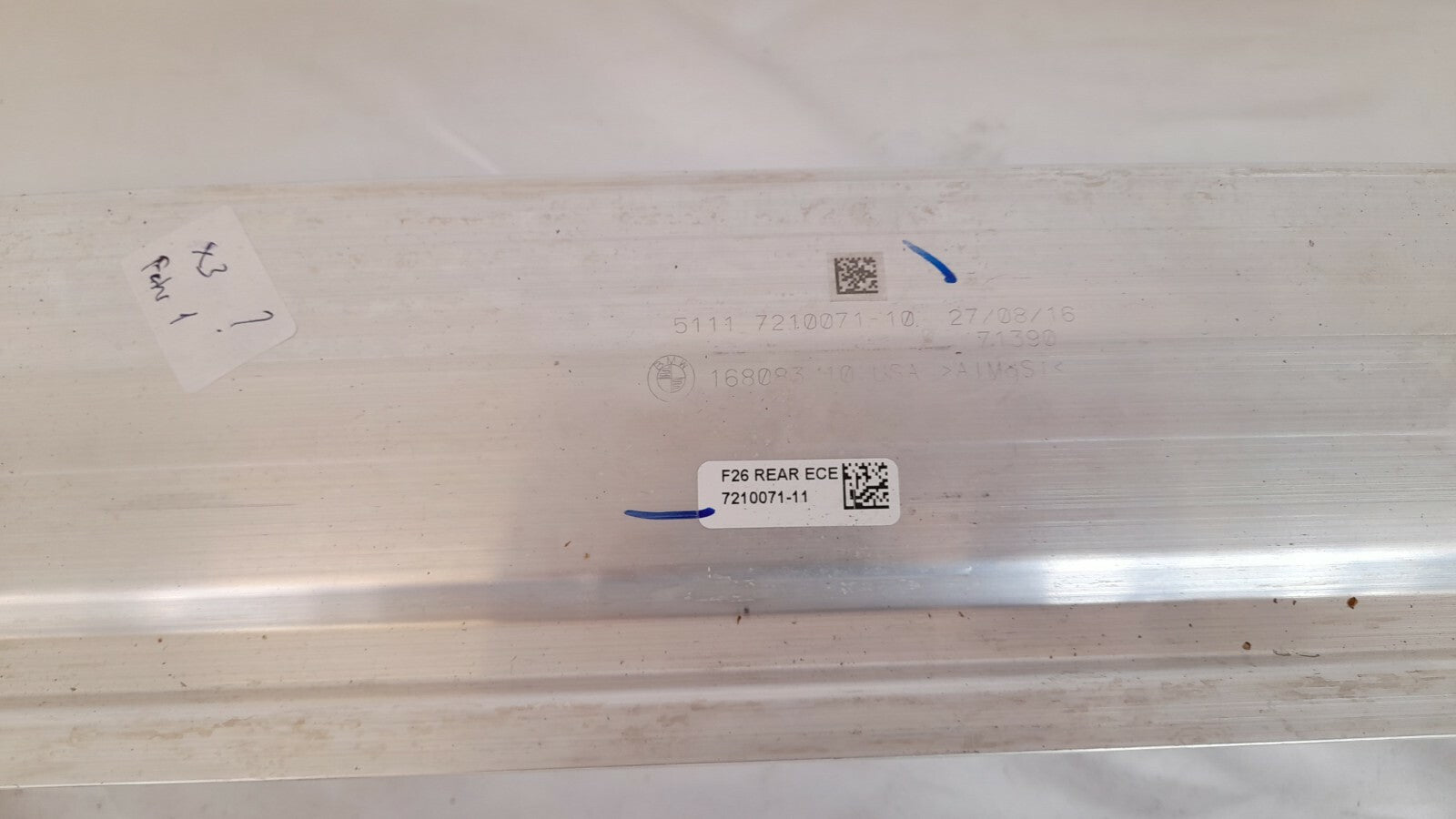 BMW X3 2.0 F25 Träger Stoßfänger hinten carrier bumper 7210071 Aufpralldämpfer