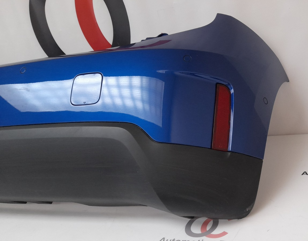Original Mini J01 Cooper SE hinten Stoßstange bumper Blazing blue PDC KAMERA