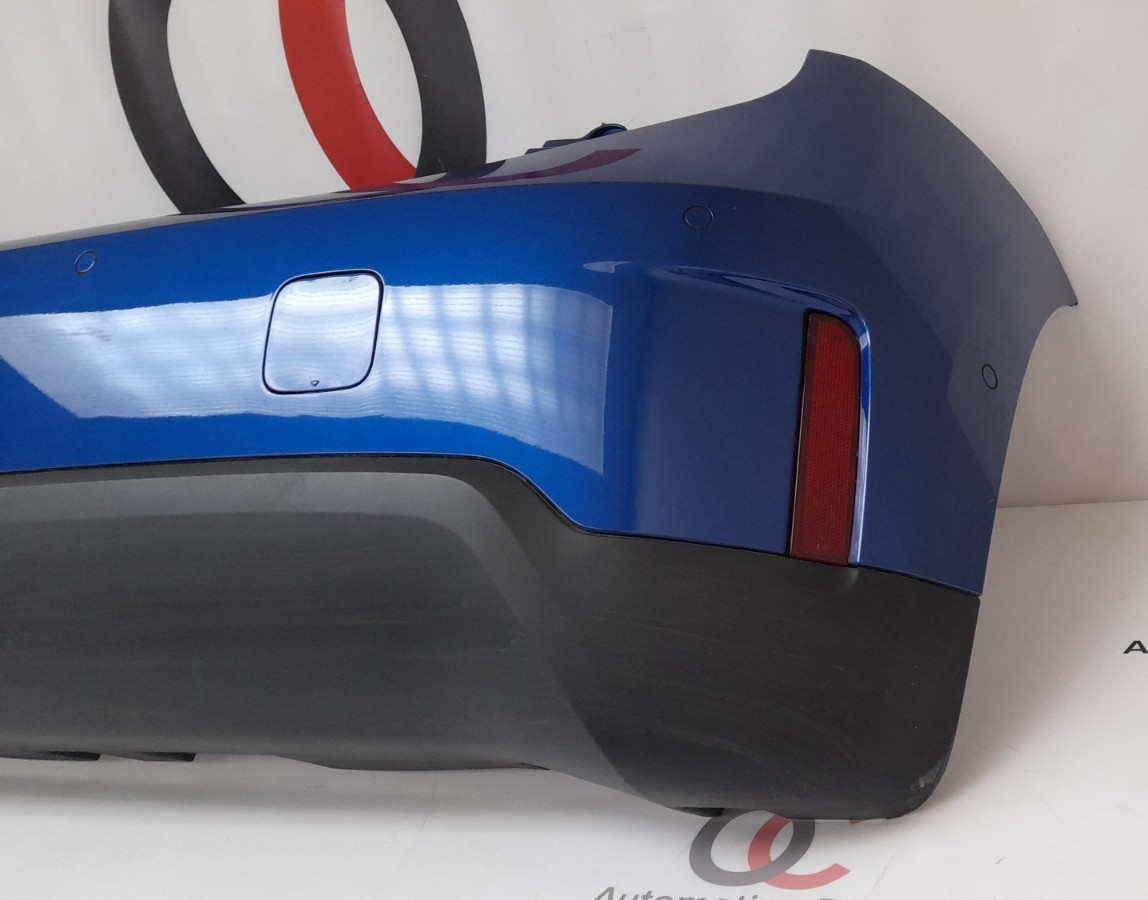 Original Mini J01 Cooper SE hinten Stoßstange bumper Blazing blue PDC KAMERA