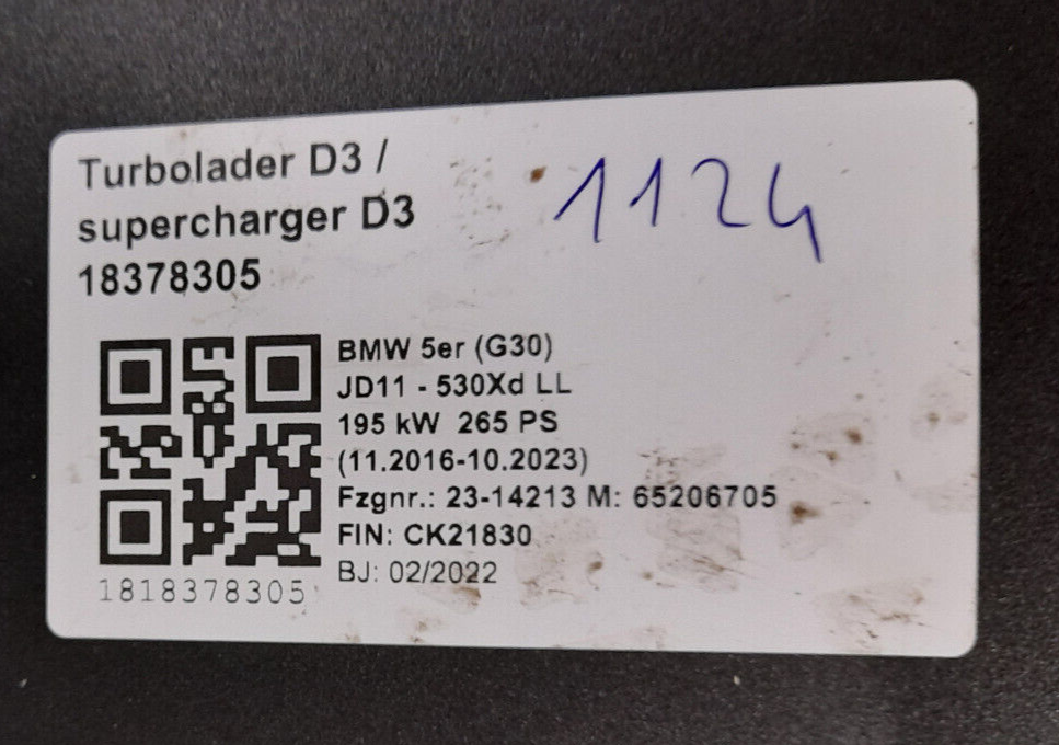 Original BMW 5er G30 G31 Motor Komplet B57D30A Diesel Engine Komplet 265 PS [8300]