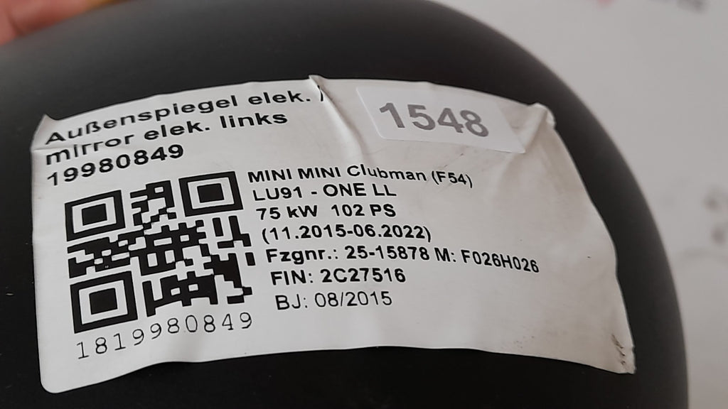 Original Mini Clubman F54 One Außenspiegel elek. links MINI mirror left