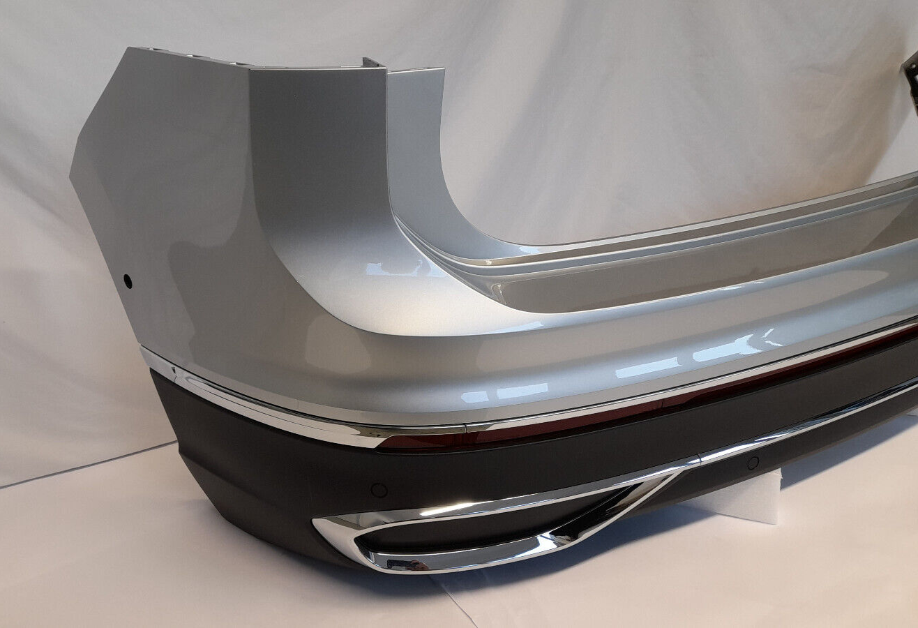 Original VW Tiguan AX1 Facelift Stoßstange Stoßfänger hinten Reflexsilber 6x PDC