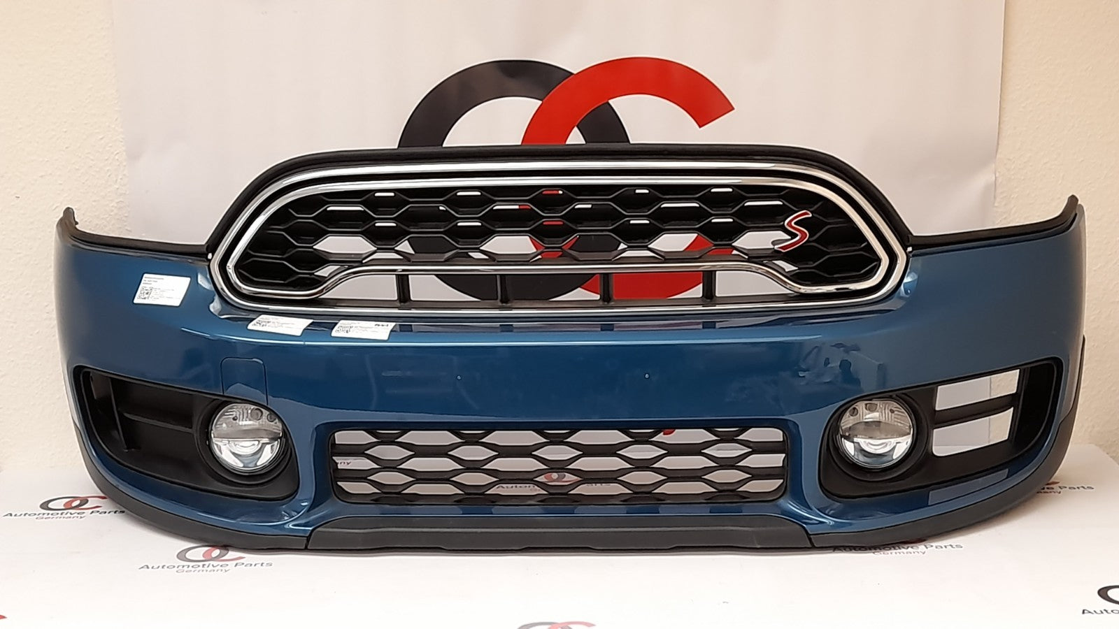 Mini Countryman F60 Stoßfänger Sport vorne island blue matallic, Stoßstange