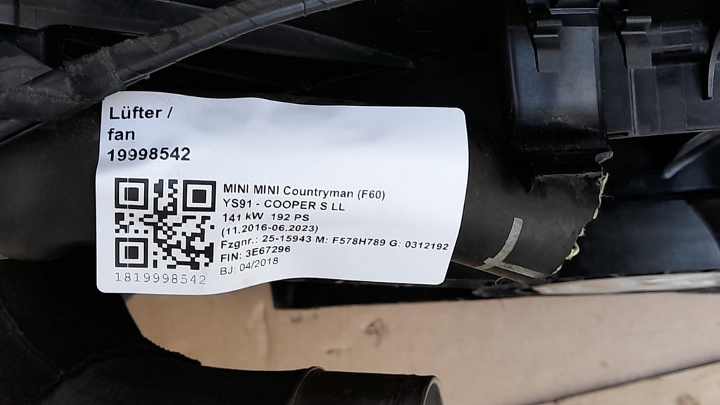 Mini Cooper Countryman F60 Kühlerpaket Kühlerlüfter cooler Ladeluftkühler fan
