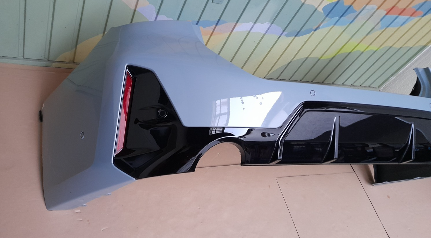 BMW 3er G20 G21 LCI M Paket Stoßstange hinten rear bumper Brooklyngrau 6*PDC