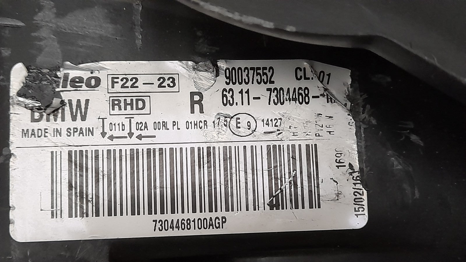 Original BMW 2 F22 F23 7304468 Rechts Scheinwerfer Headlight