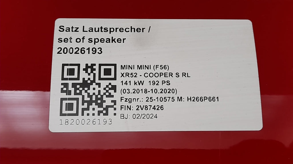 Original MINI F55 F55 LCI F65 COOPER S Vordertür Links 41519644731 CHILI RED II
