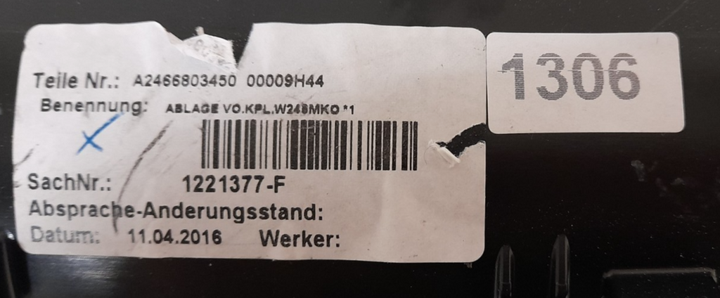 Mercedes Benz B200 W246 Ablagefach Mittelkonsole Fach Ablage A2466803450