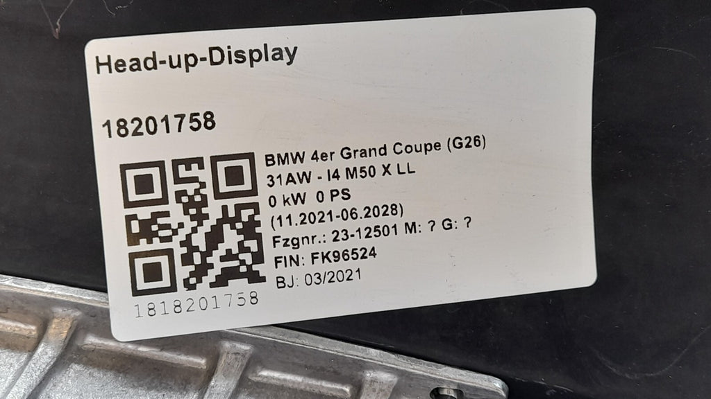 BMW G26 4er Grand Coupe  LL Head-Up Display 5A34861 [699]