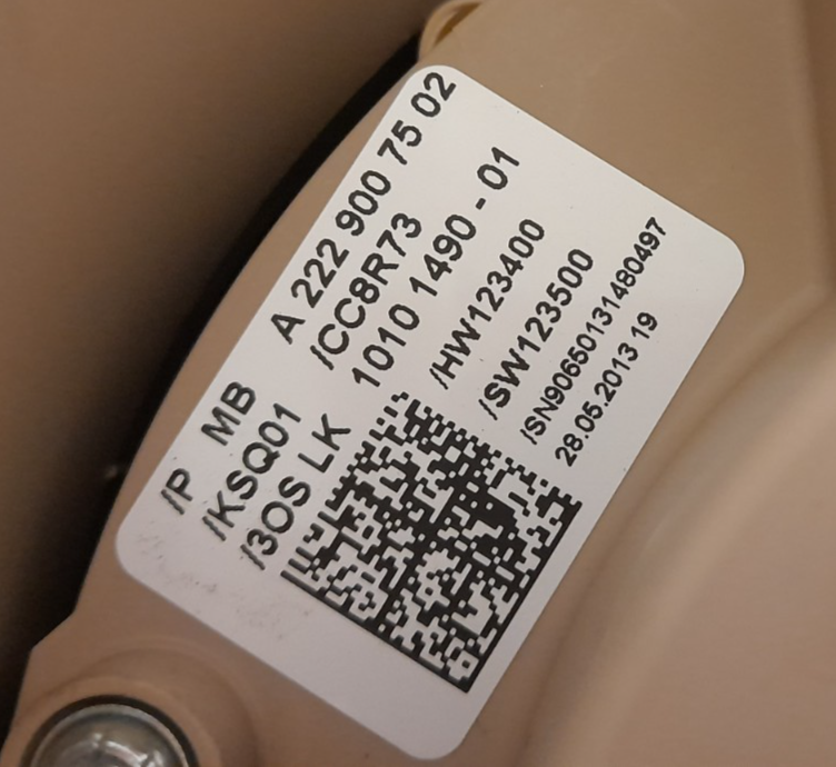 Mercedes W222 S Klasse Lenksteuergerät Lenkstockschalter Schleifring A2229007502