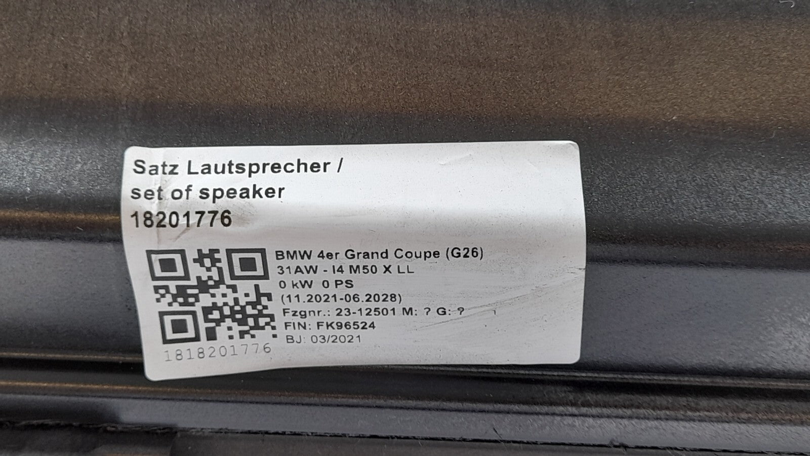 Orginal BMW G26 4er Grand Coupe  LL Satz Lautsprecher 65132622887 [379]