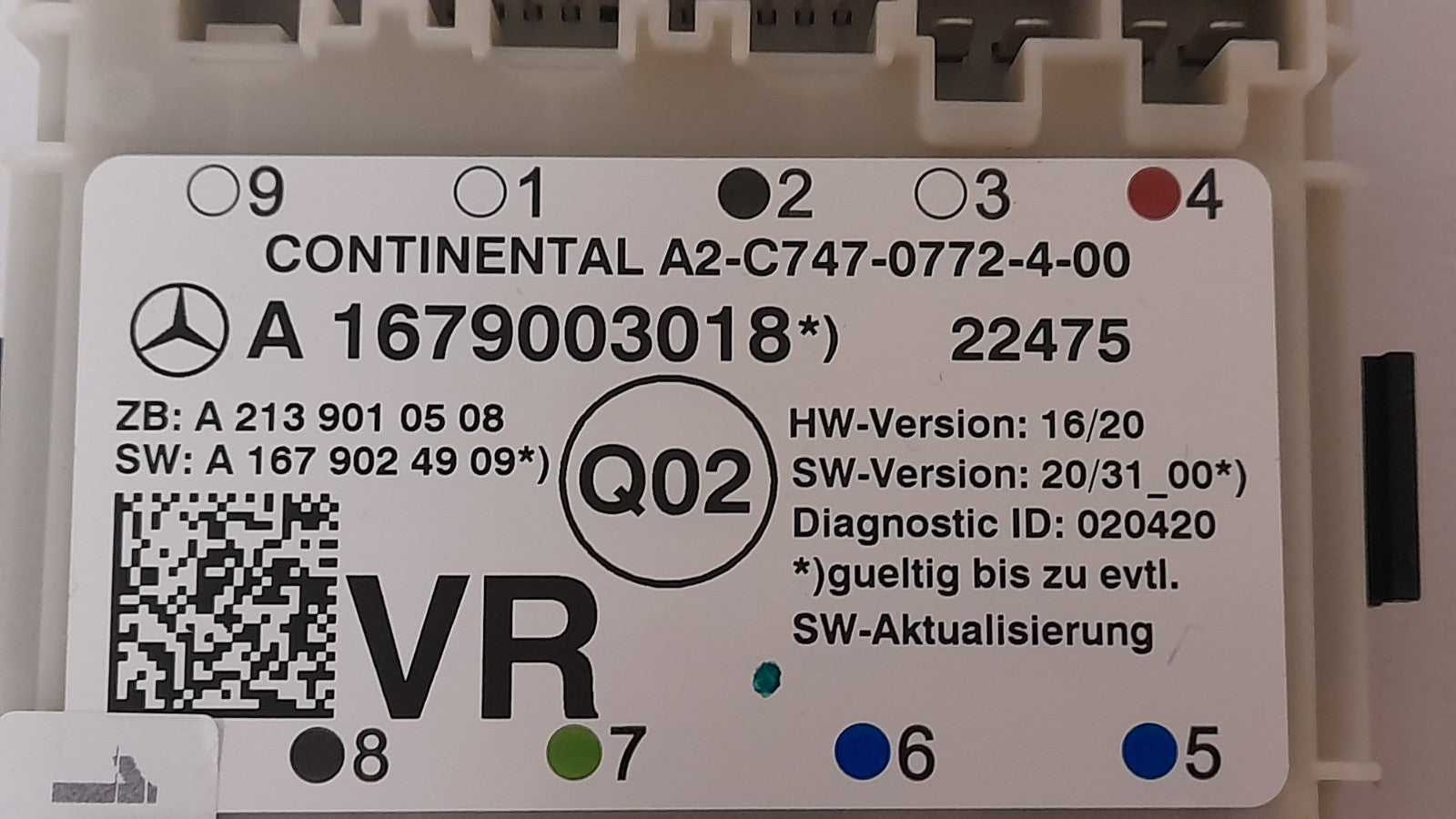 Original Mercedes-Benz A1679003018 EQC Türsteuergerät Vorn Rechts W205 W213 W167
