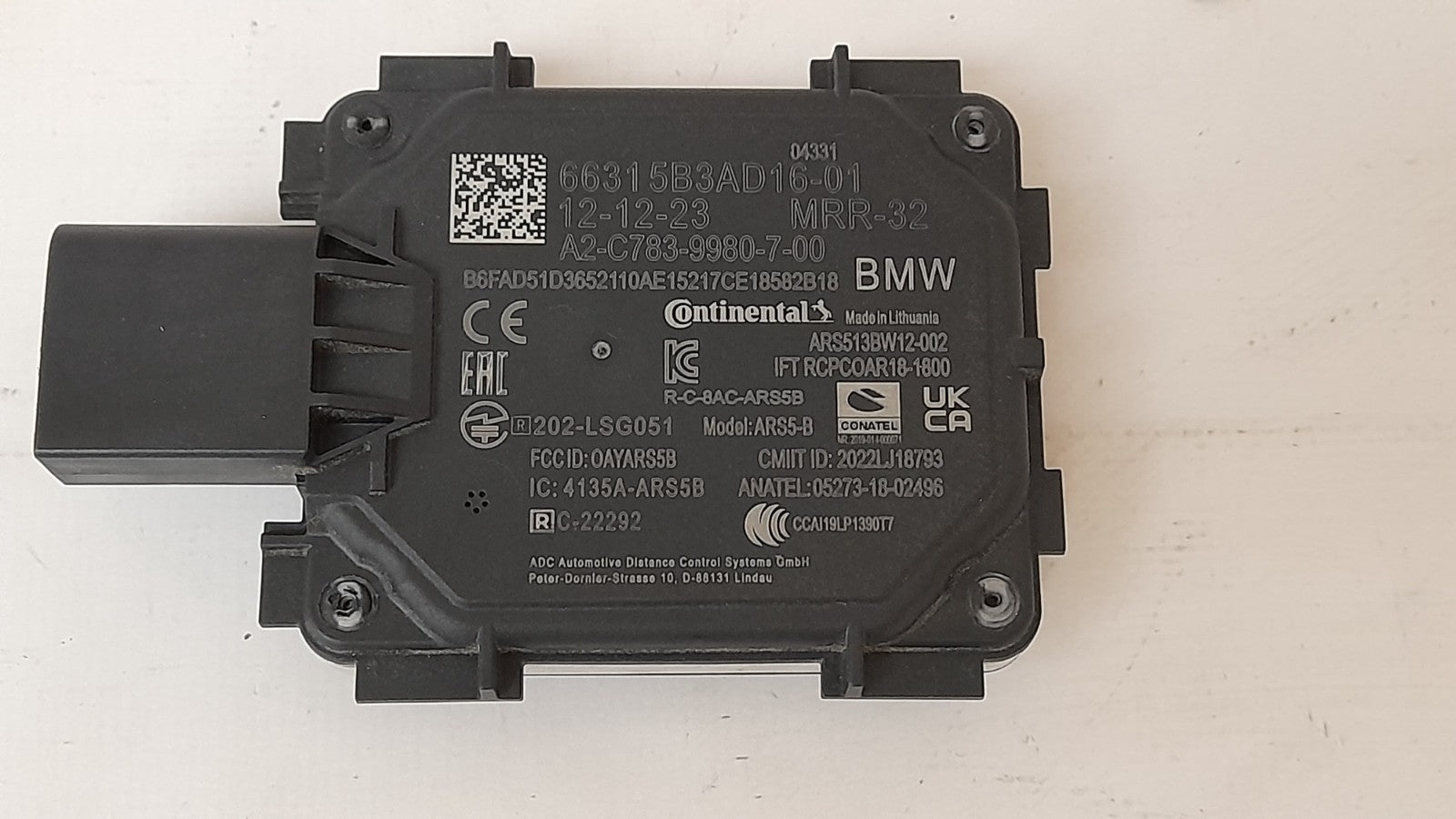 Original BMW MINI Radarsensor vorne ACC 66315B3AD16 Frontradarsensor