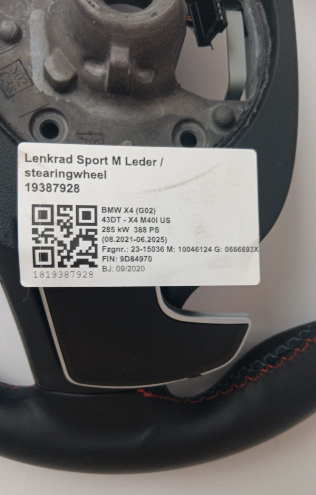 BMW X4 G02 X4 M F98 X3 G01 X3 M F97 Lenkrad Sport M Leder 8098000 stearingwheel