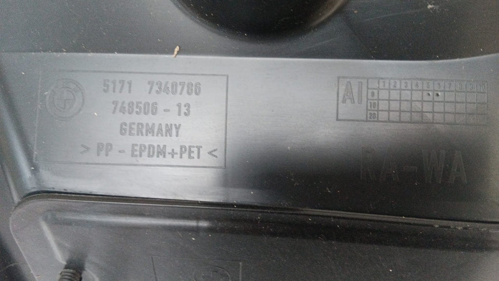 BMW 5 G30 G31 G38 Abdeckung Radhaus Vorderteil vorn rechts 7340786 cover, wheel