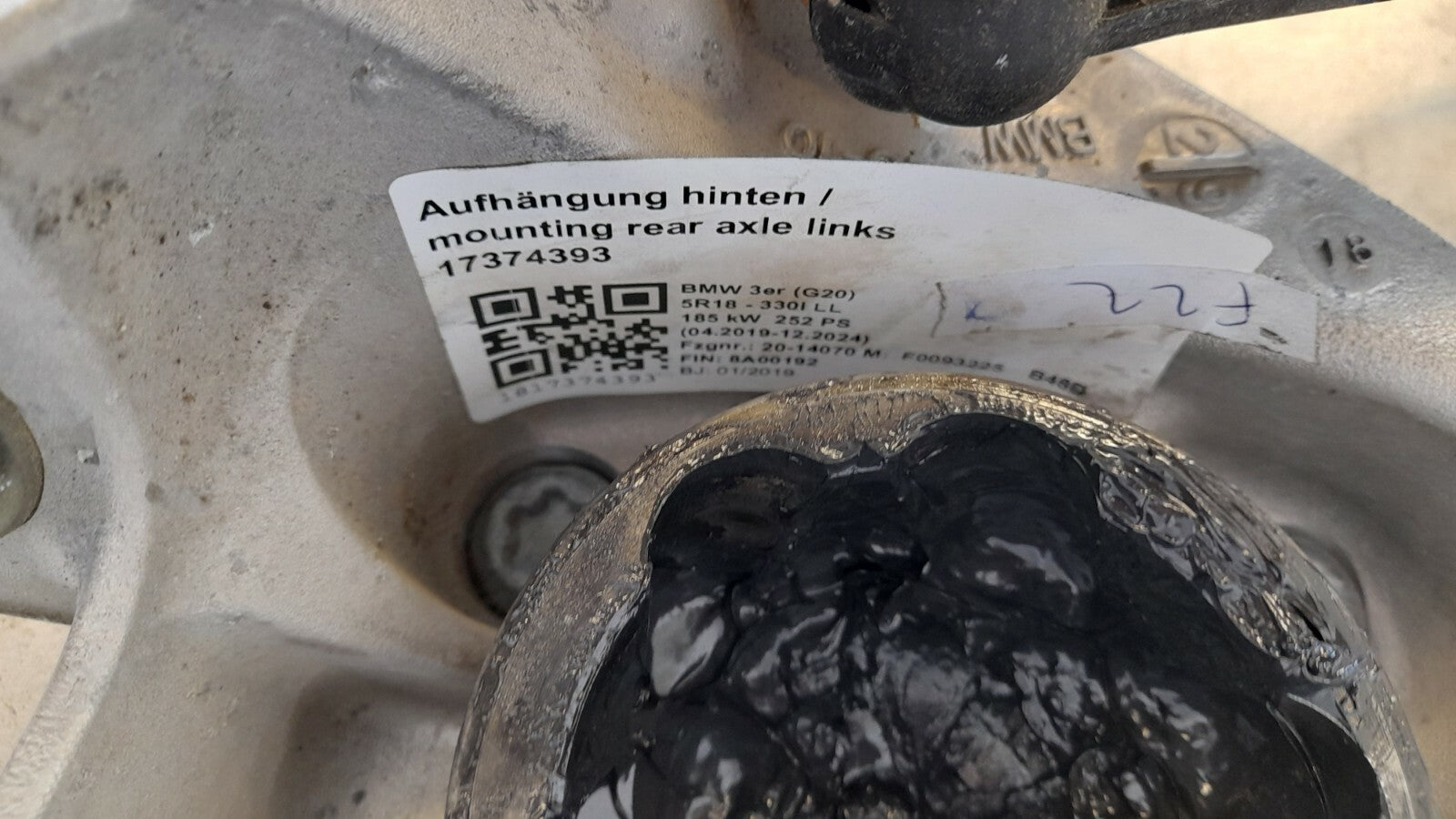 BMW 3er G20 G21 Schwenklager Aufhängung Querlenker Hinten Links 6879533 6862806