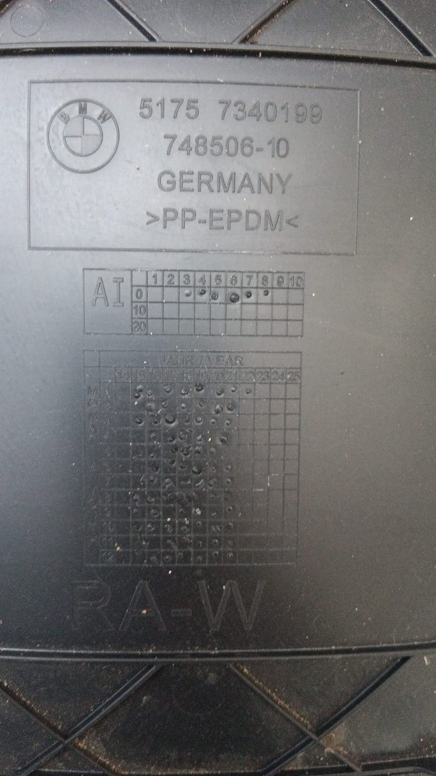 BMW 5 G30 G31 G38 Abdeckung Radhaus Vorderteil vorn rechts 7340786 cover, wheel