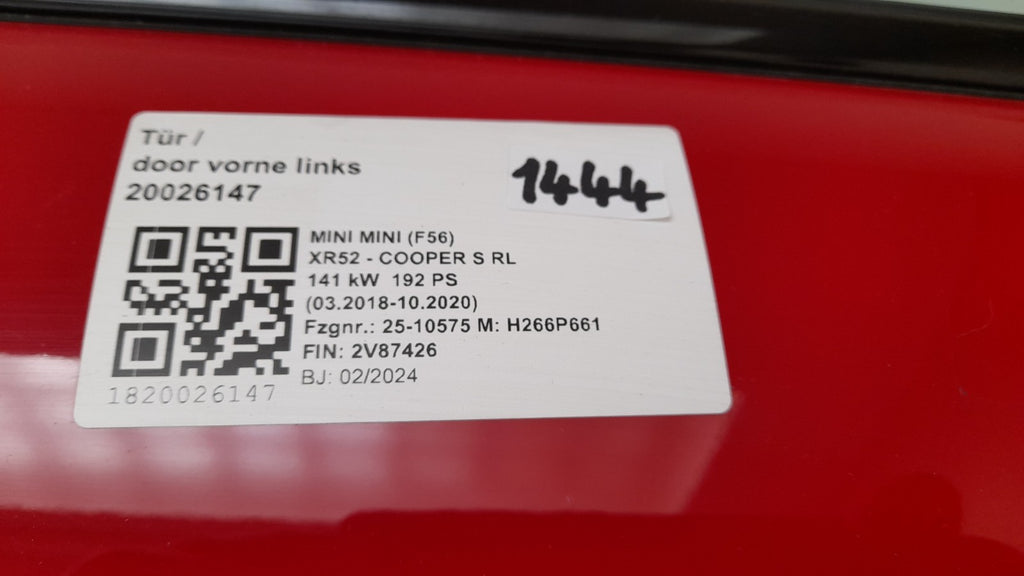 Original MINI F55 F55 LCI F65 COOPER S Vordertür Links 41519644731 CHILI RED II