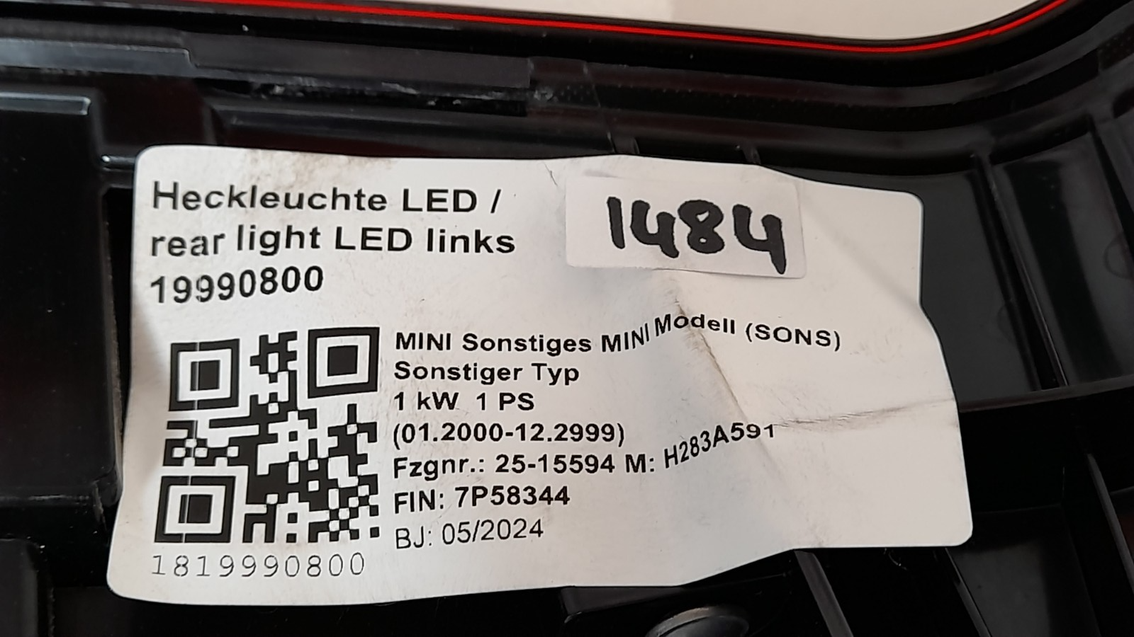 MINI Countryman U25 Heckleuchte LED Links rear light left 63215A20507 5A20507