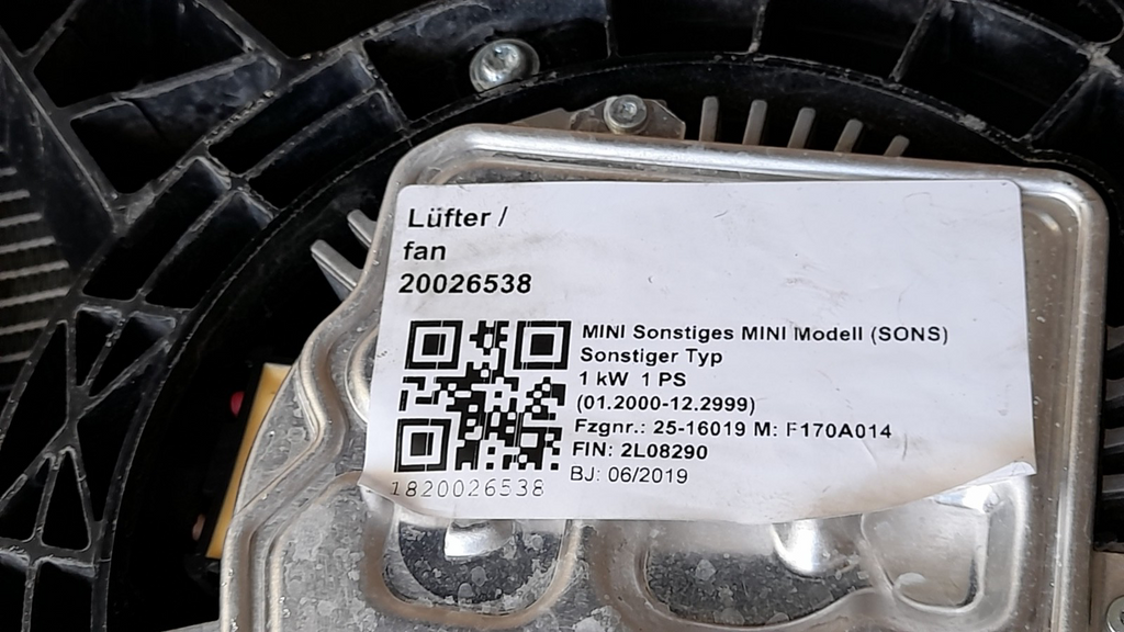 Mini F56 BEV Cooper SE Cabrio F57 Kühlerpaket Kühlerlüfter fan cooler 8486441