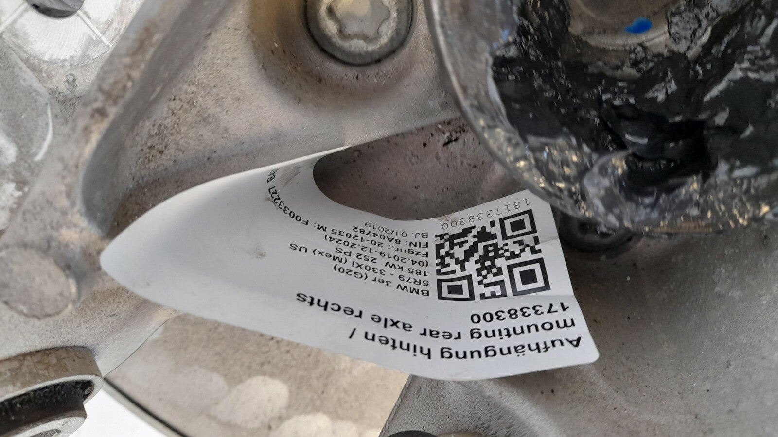 Original BMW 3er G20 G21 Schwenklager Aufhängung Querlenker Hinten Rechts axle