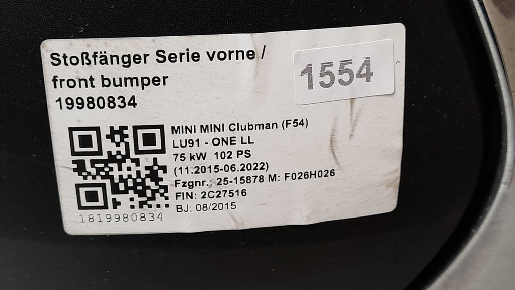 Original Mini Clubman F54 Stoßfänger vorne bumper midnight-black metallic
