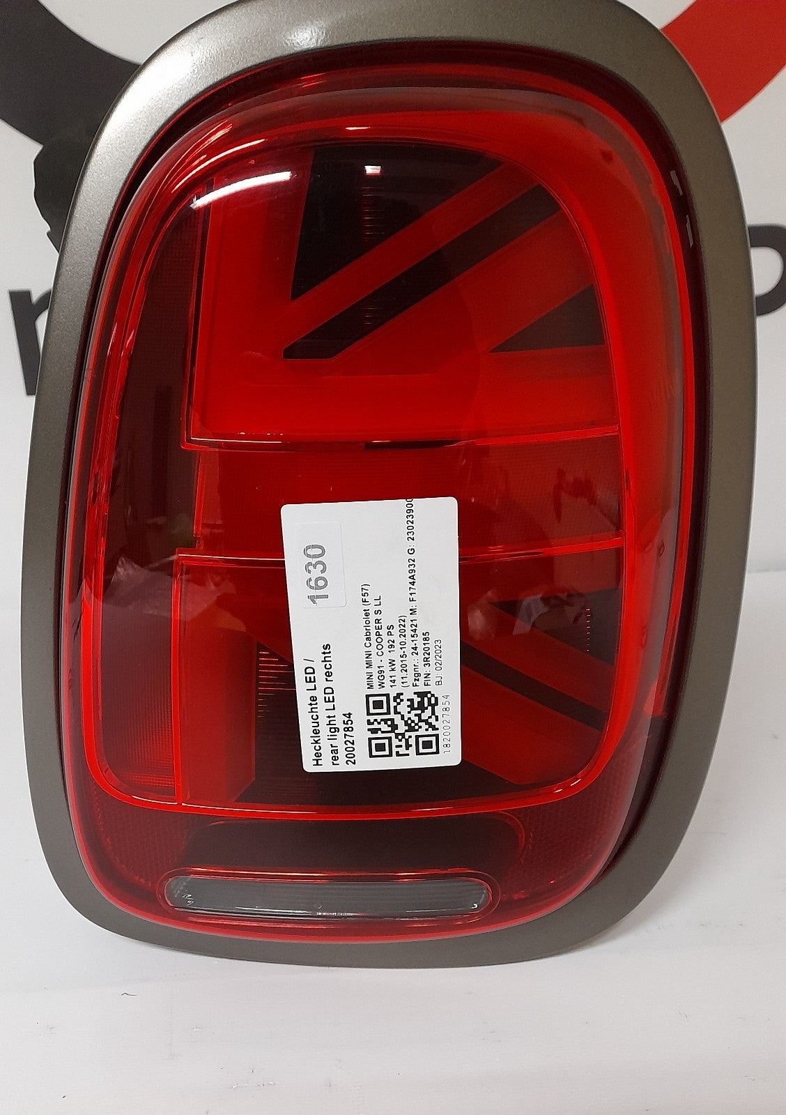 MINI Cabriolet F57 Heckleuchte LED Rechts Union Jack, rear light right H47435134