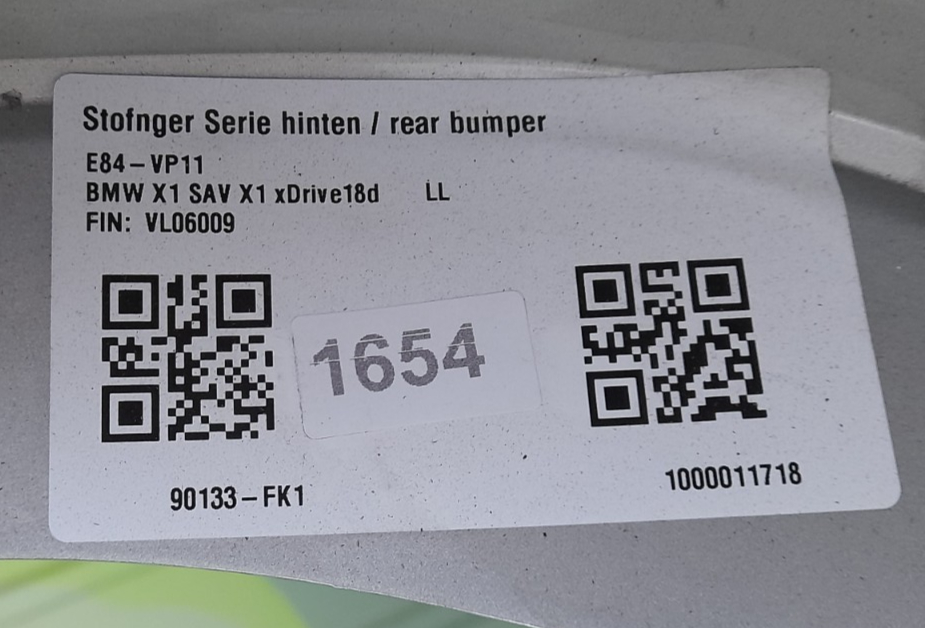Original BMW X1 E84 x Drive 18d Stoßstange Stossfänger Bumper hinten 51122993568