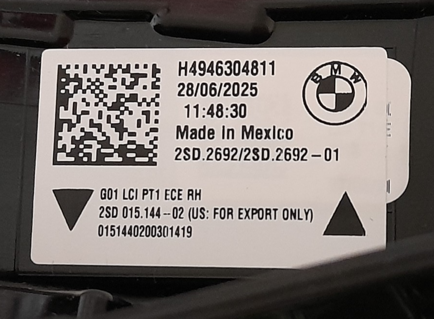 Original BMW X3 G01 LCI F97 COMPETITION LED RÜCKLEUCHTE RECHTS H4946304811