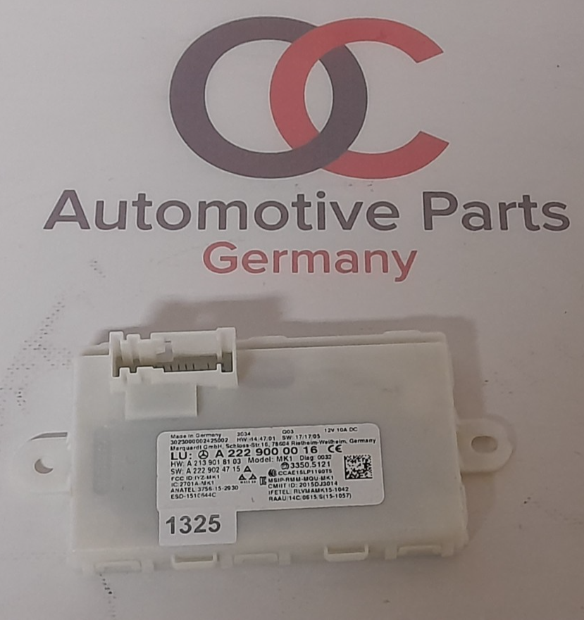 MERCEDES-BENZ  W222, W213,V222, X222 Schlüsselloses Steuergerät A2229000016