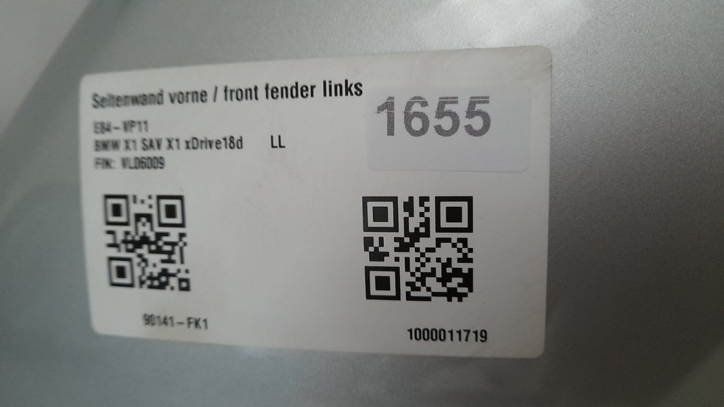 Original BMW X1 E84 x Drive 18d  KOTFLÜGEL VORNE Links Titan Silber 41002993155 [579]