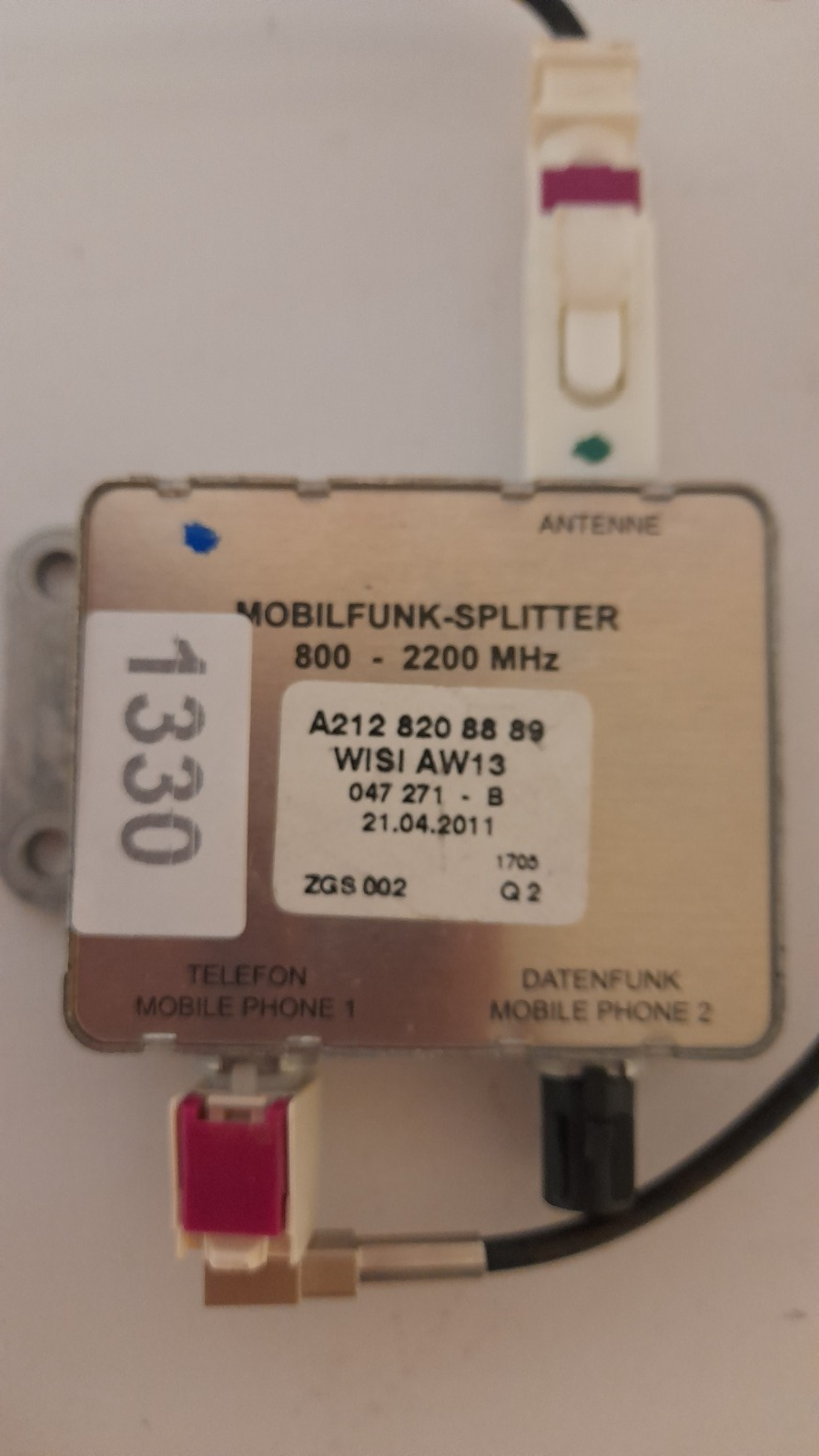 Original MERCEDES E-KLASSE W212 ANTENNENVERSTÄRKER-SPLITTER-MODUL A2128208889