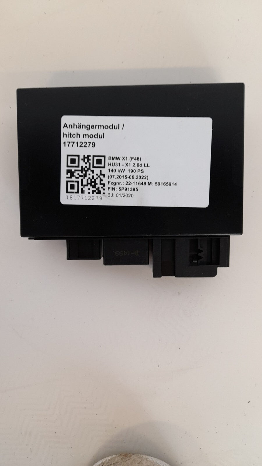 BMW X1 2.0 F48 F20 F45 F46 Anhängermodul Steuergerät Anhängerkupplung 9463373