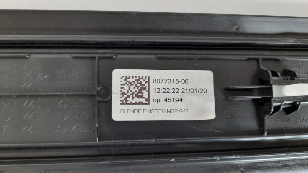 BMW 4 er G22er G26 G42 Einstiegsleisten Türschwelle Leisten M-Paket Links Rechts