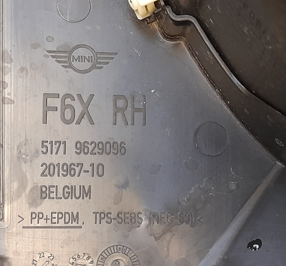 Original MINI F56 F66 F65 Radhausverkleidung rechts vorne 51719629096