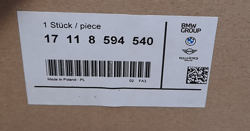 Orginal BMW 3 G20 Untere Motorkühlerabdeckung 17118594540