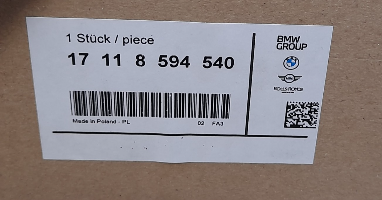 Orginal BMW 3 G20 Untere Motorkühlerabdeckung 17118594540