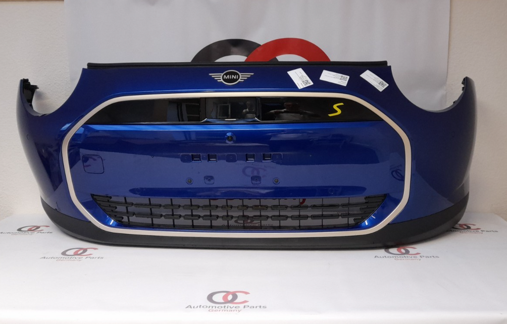Mini Cooper J01 Cooper SE Stoßfänger vorne bumper Blazing blue PDC ACC Front Kam