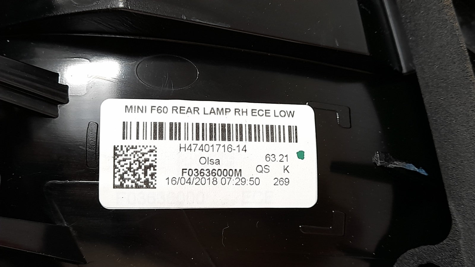 Mini Countryman COOPER S F60 Rückleuchte 7401716 Rechts Rearlamp