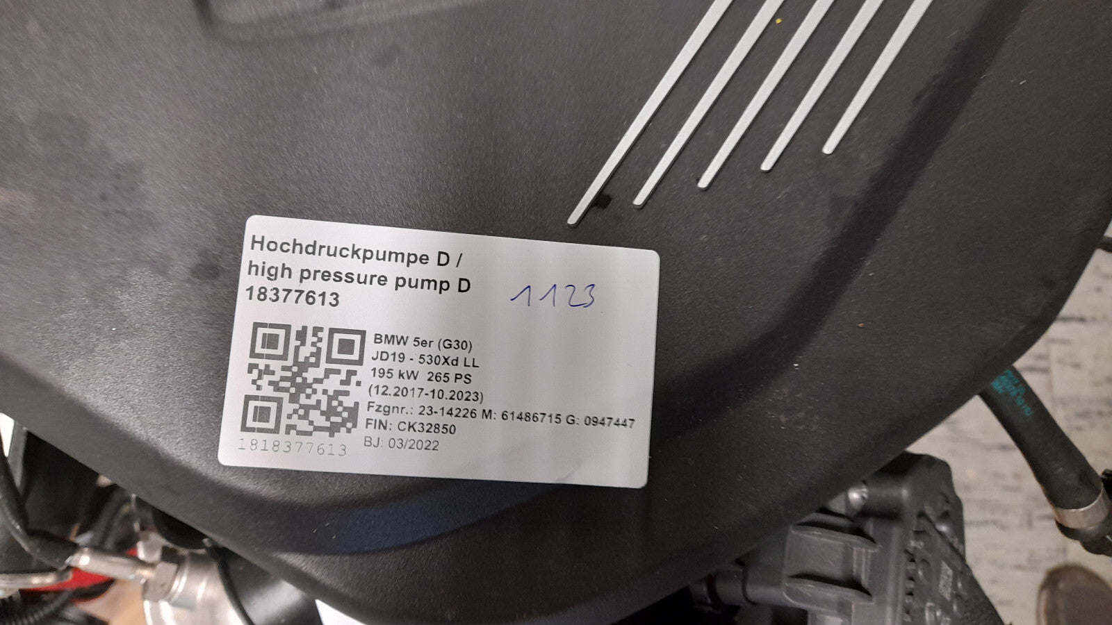 Original BMW  5er G30 Motorkomplett 530d B57D30A Diesel Engine Komplet 265 PS