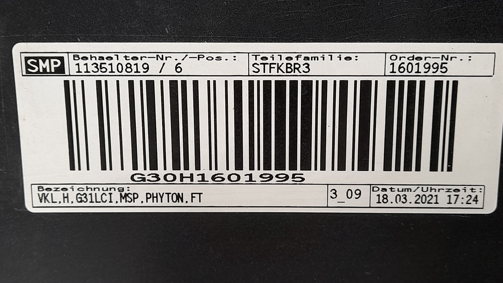 Original BMW 5er G31 LCI Touring M paket Stoßstange hinten  8080630
