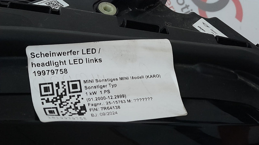 Mini Countryman U25 Scheinwerfer links rechts LED, head light left right 5B500A1
