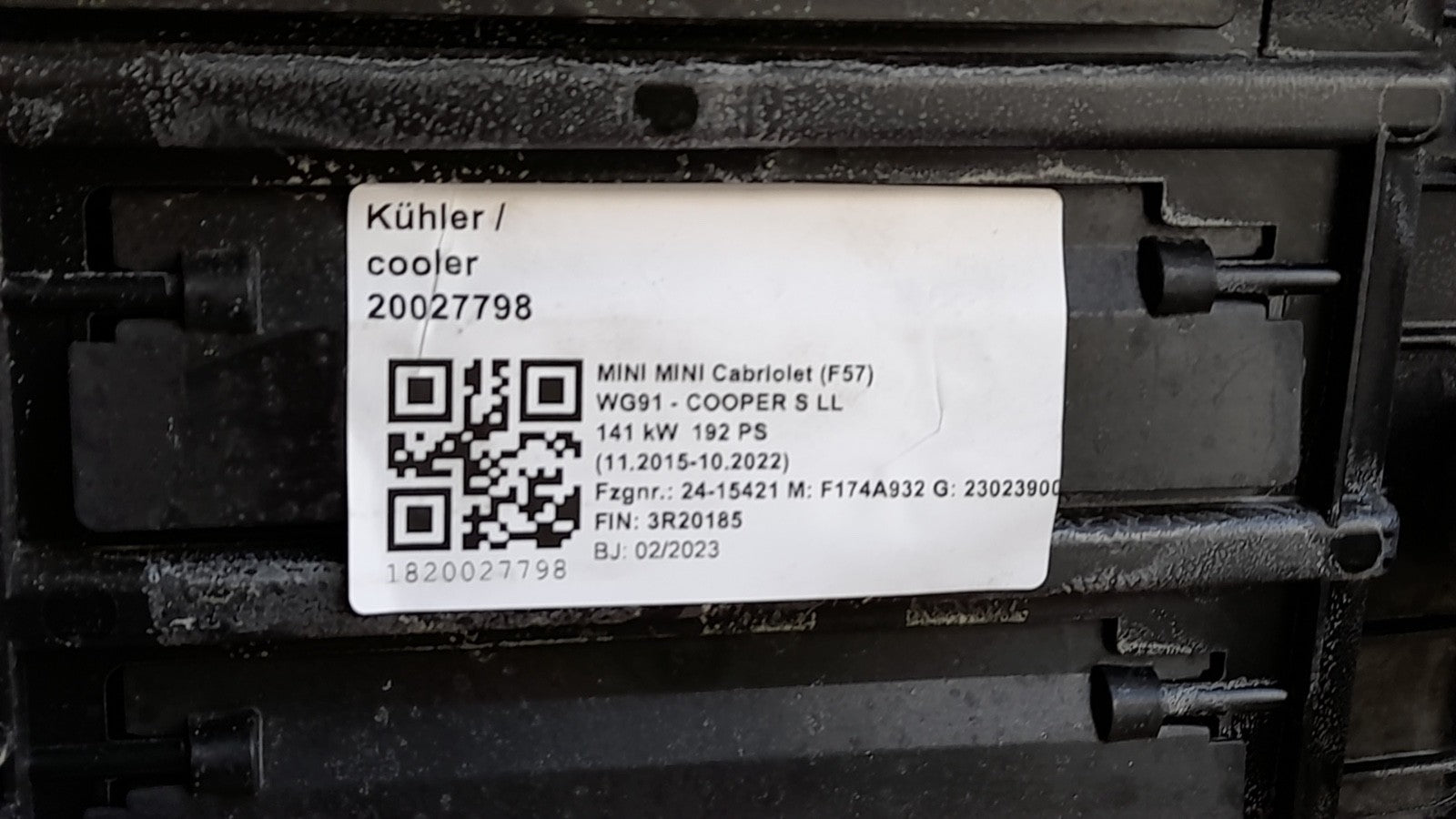 Original Mini Cabriolet F57 Kühlerpaket Kühlerlüfter fan cooler wasserkühler