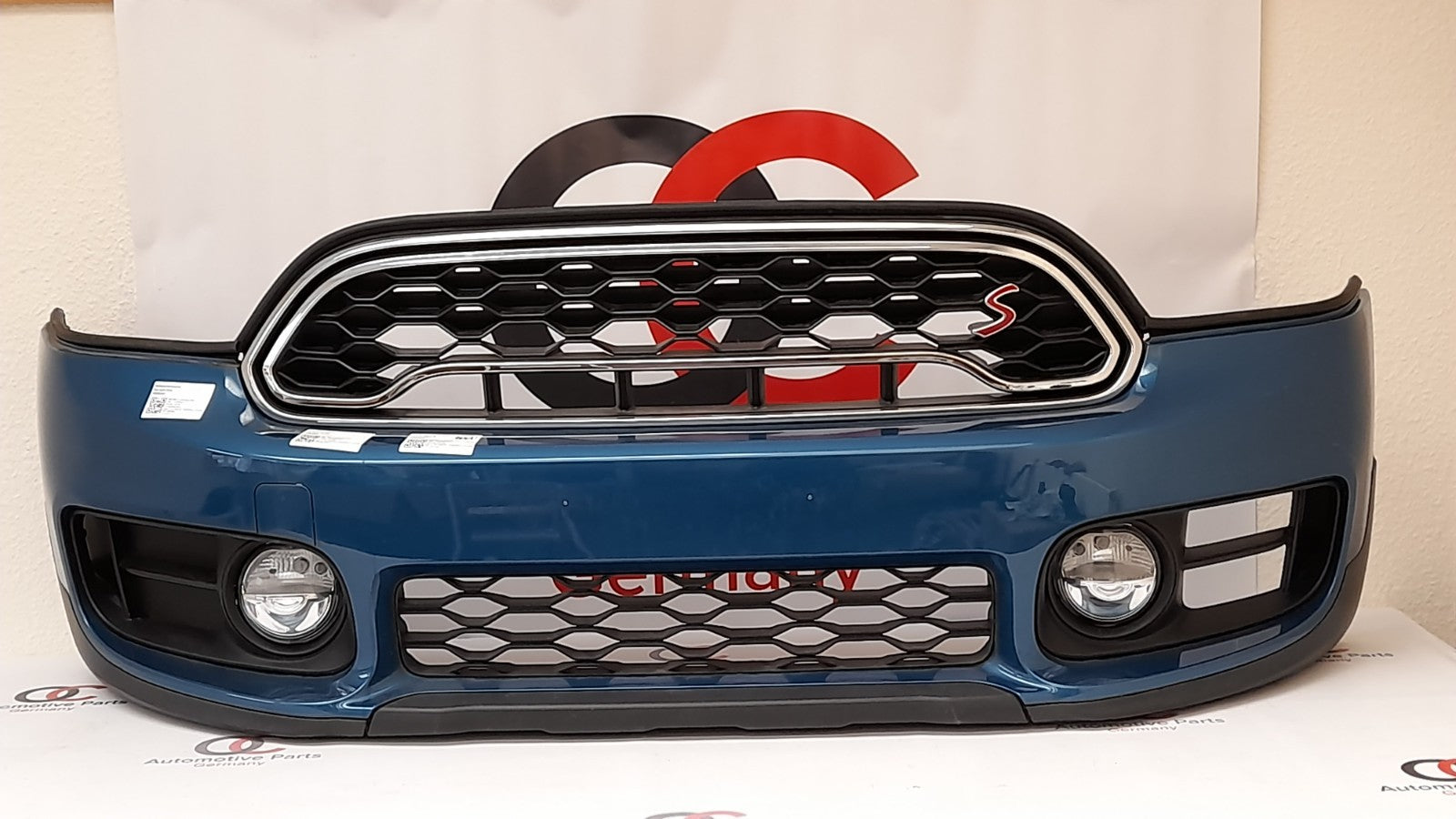 Mini Countryman F60 Stoßfänger Sport vorne island blue matallic, Stoßstange