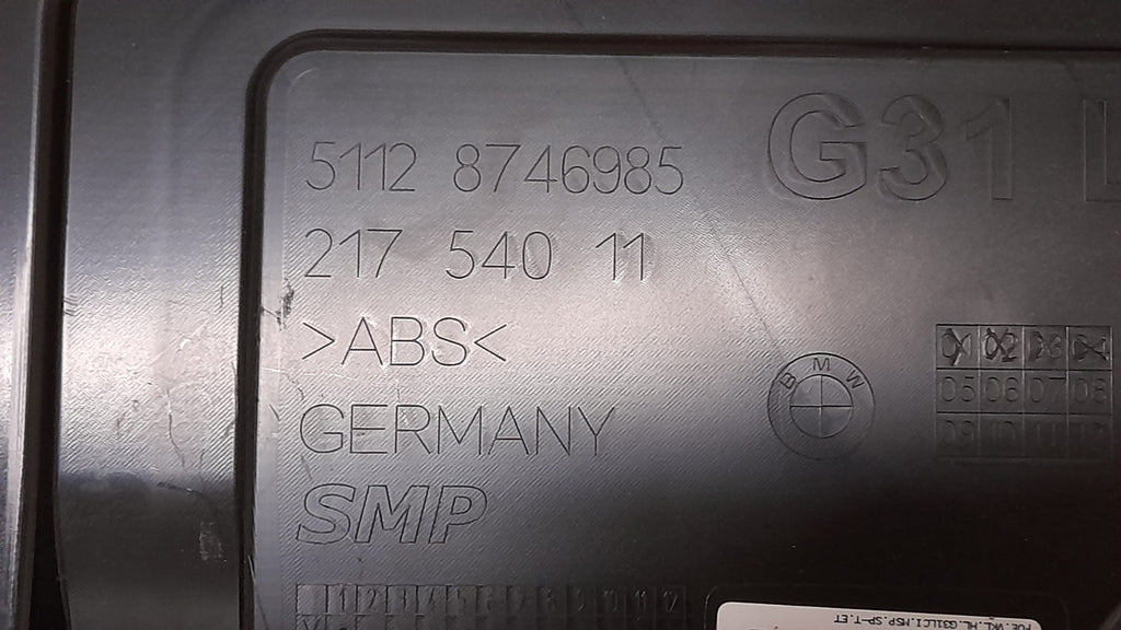 Original BMW 5ER G31 LCi MSP Stoßstange HINTEN LINKS FÜHRUNGSBÜGEL 51128746985