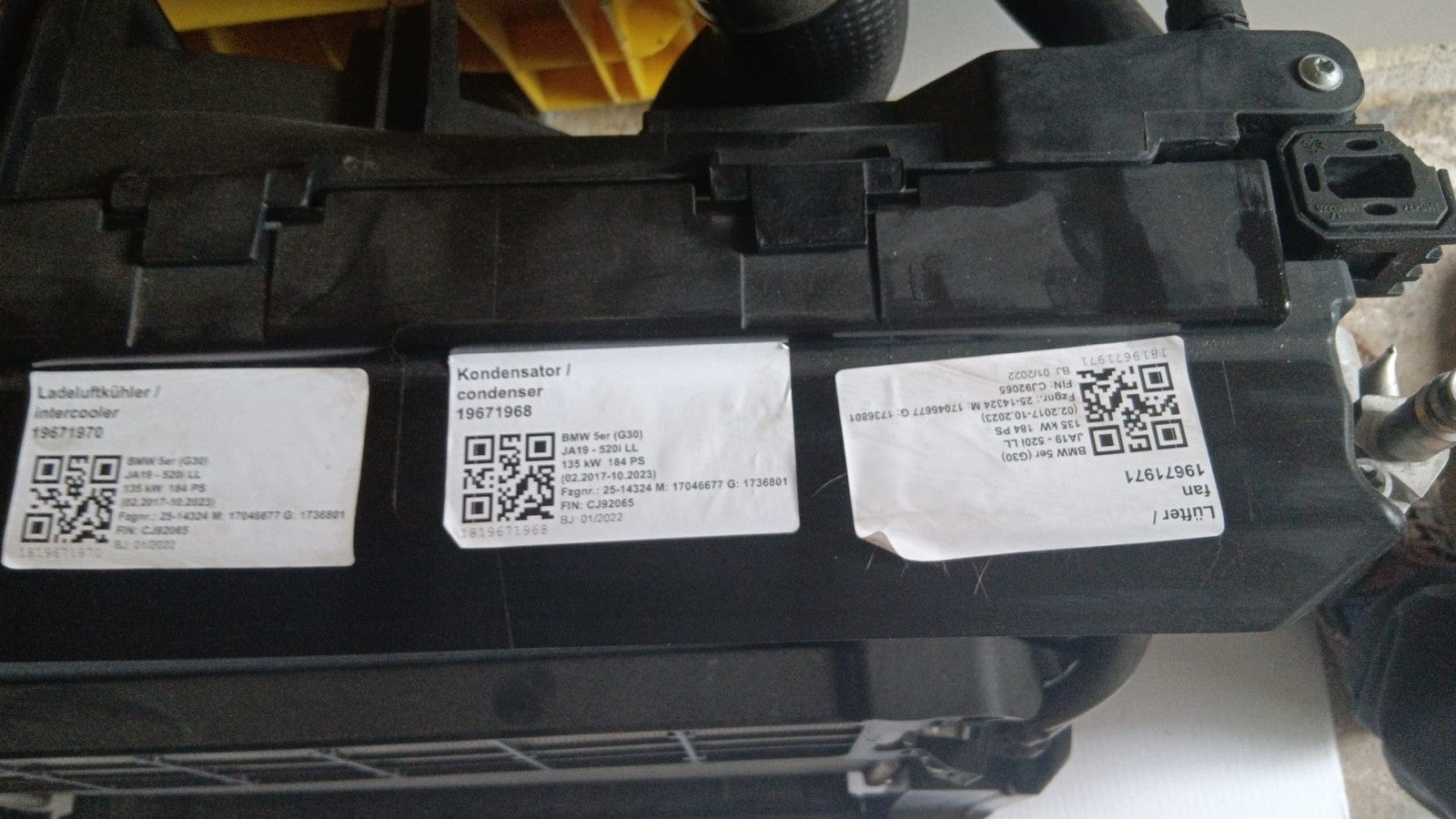 Original BMW 5 G30 G31 Kühler Kondensator Lüfter Fan Kühlerpaket Ladeluftkühler