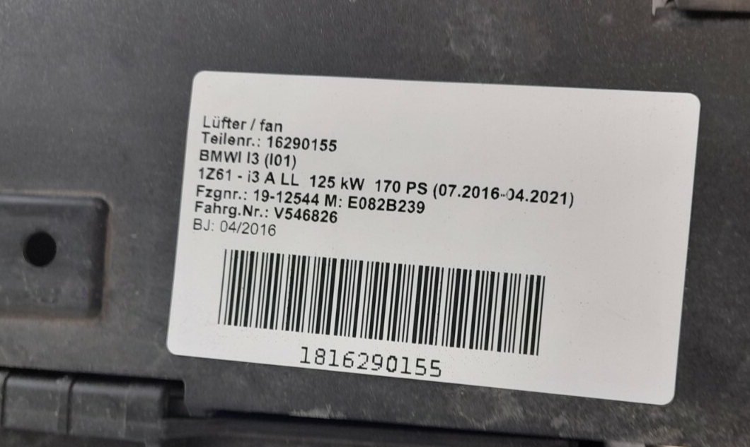 Original BMW i3 (i01) Kühler paket 7600511 radiator set  8642143 Lüfter fan 350W [749]